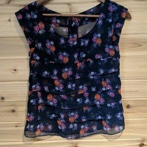 Floral Ruffle Blouse XS